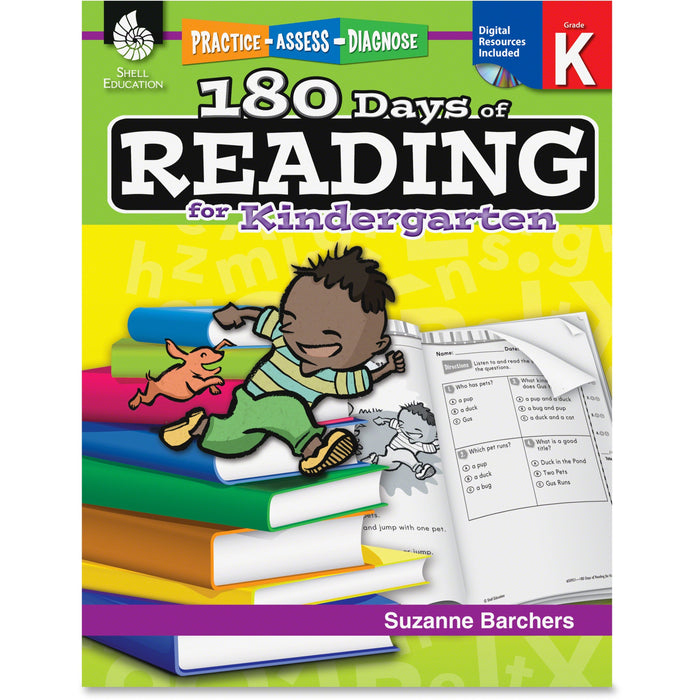 Shell Education 180 Days of Reading Grade K Book Printed/Electronic Book by Suzanne Barchers, Ed.D. - SHL50921