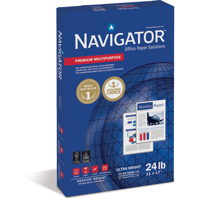Navigator Platinum Superior Productivity Multipurpose Paper - Silky Touch - Bright White - SNANMP1724