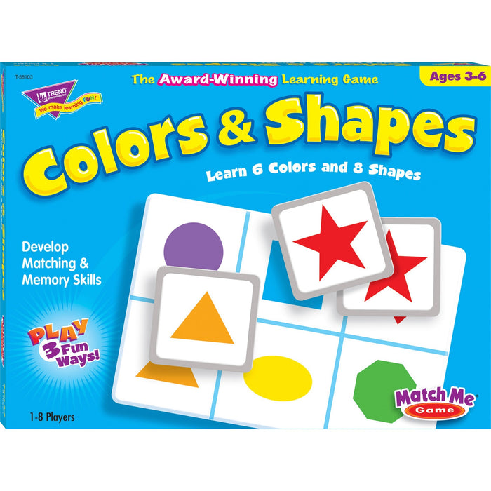 Trend Colors/Shapes Match Me Learning Game - TEP58103