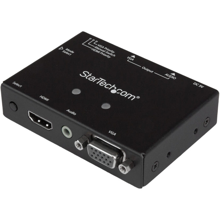 StarTech.com 2x1 VGA + HDMI to VGA Converter Switch w/ Priority Switching - 1080p - STCVS221HD2VGA