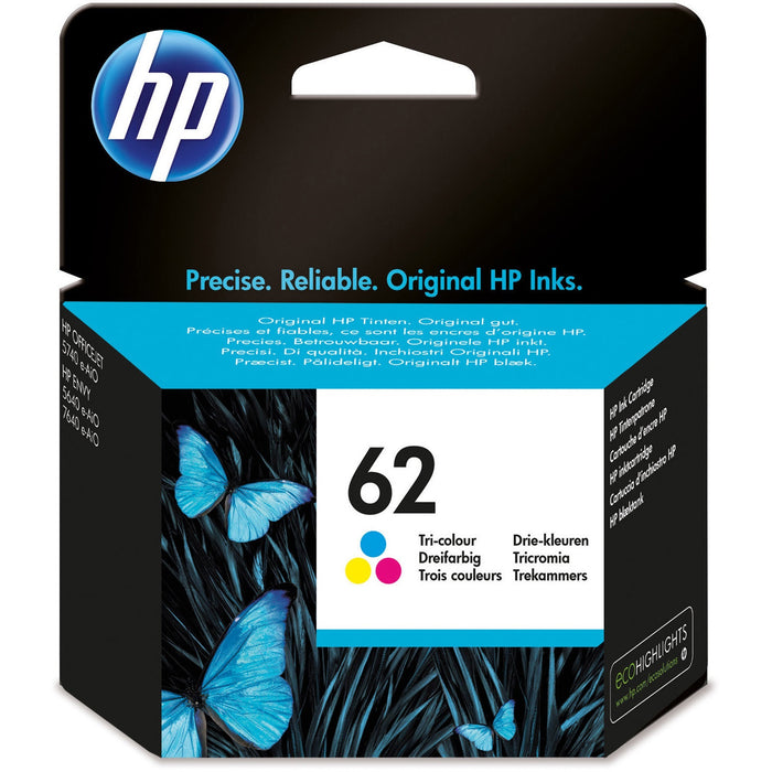 HP 62 (C2P06AN) Original Inkjet Ink Cartridge - Cyan, Magenta, Yellow - 1 Each - HEWC2P06AN