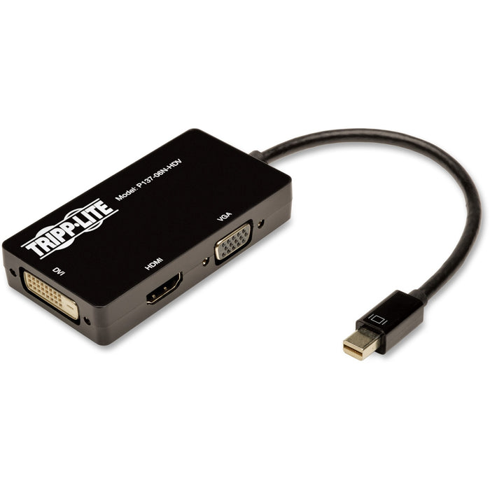 Tripp Lite 6in Mini DisplayPort to VGA / DVI / HDMI Adapter Converter mDP 6" - TRPP13706NHDV