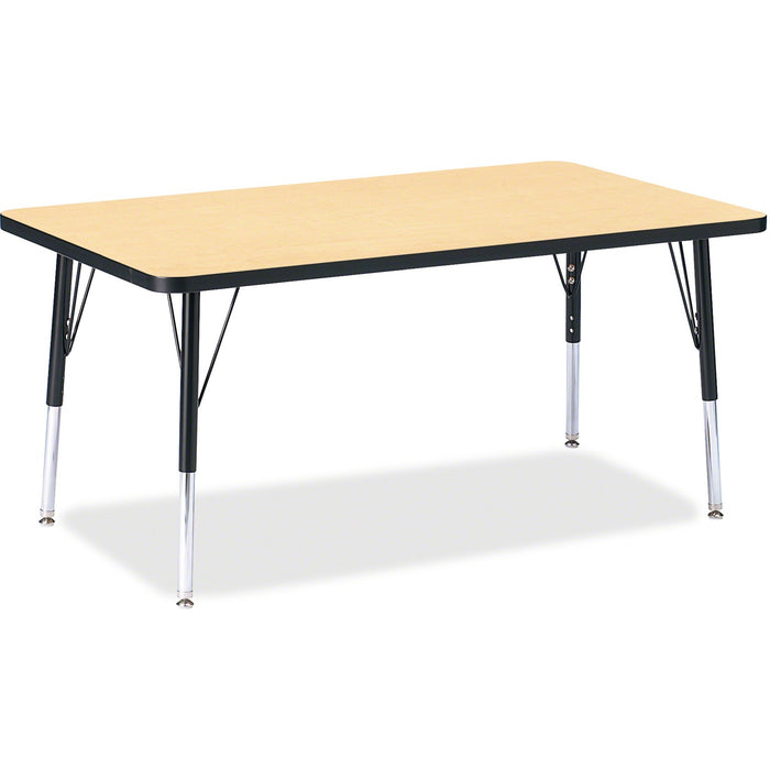 Jonti-Craft Berries Height Maple Top Black Edge Rectangle Table - JNT6473JCE011