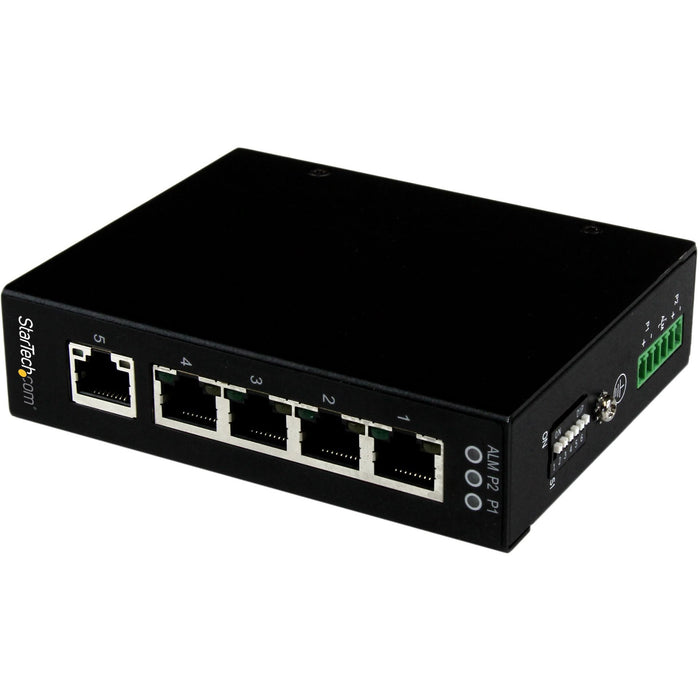StarTech.com 5 Port Unmanaged Industrial Gigabit Ethernet Switch - DIN Rail / Wall-Mountable - STCIES51000