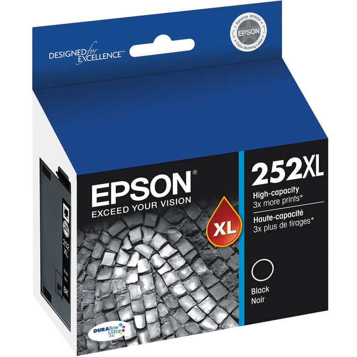 Epson DURABrite Ultra 252XL Original High Yield Inkjet Ink Cartridge - Black - 1 Each - EPST252XL120S