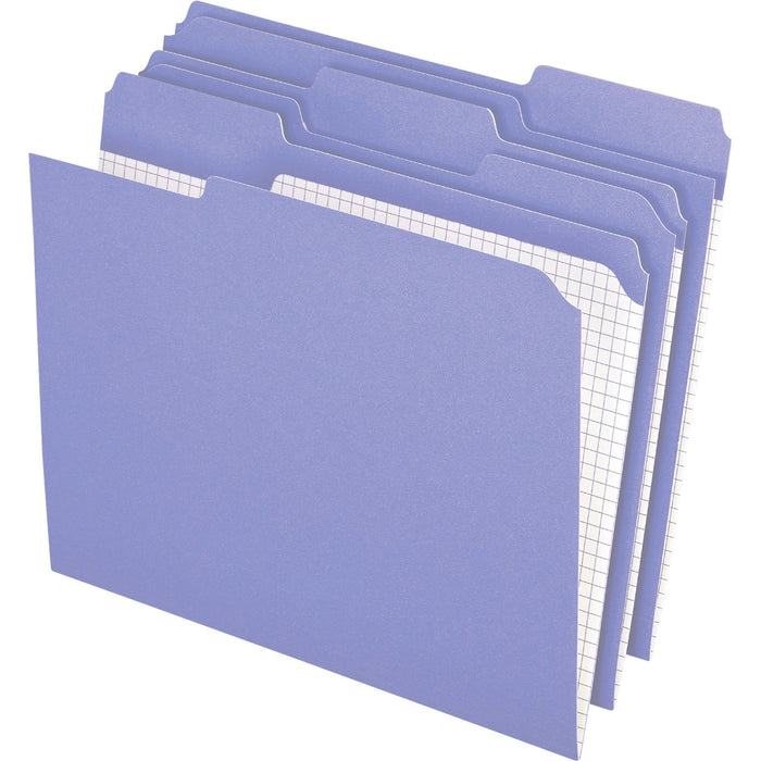 Pendaflex 1/3 Tab Cut Letter Recycled Top Tab File Folder - PFXR15213LAV