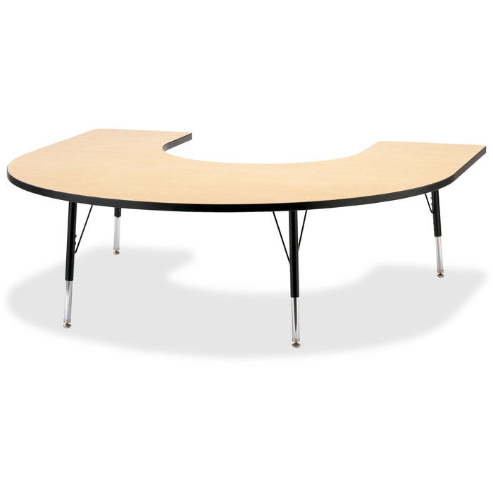 Jonti-Craft Berries Elementary Black Edge Horseshoe Table - JNT6445JCE011