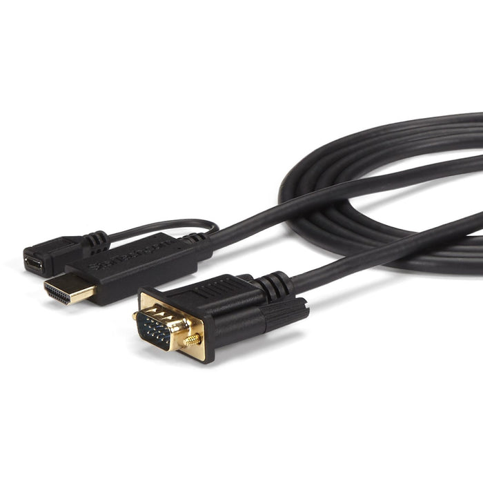 StarTech.com HDMI to VGA Cable - 10 ft / 3m - 1080p - 1920 x 1200 - Active HDMI Cable - Monitor Cable - Computer Cable - STCHD2VGAMM10