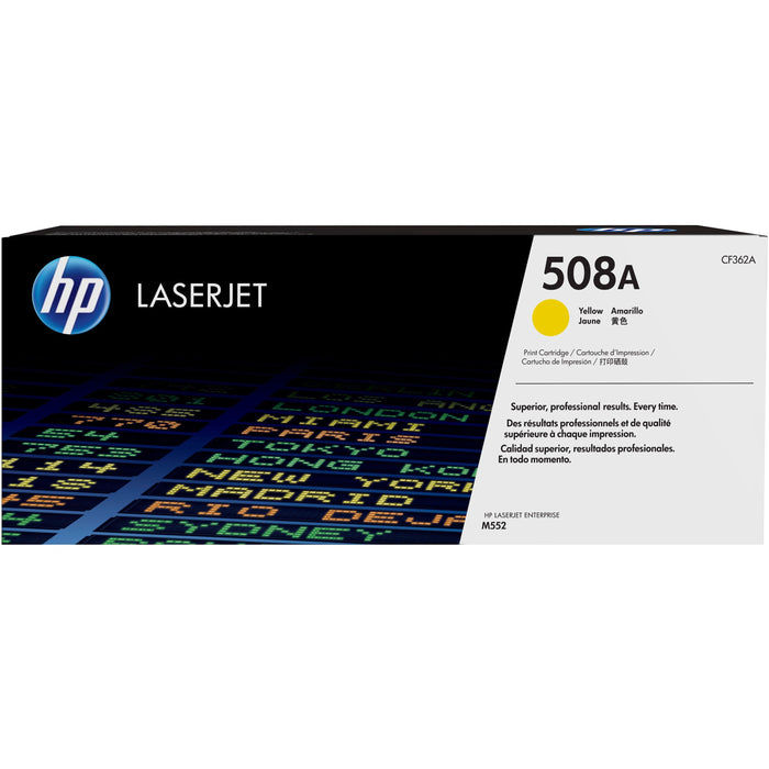 HP 508A (CF362A) Original Laser Toner Cartridge - Single Pack - Yellow - 1 Each - HEWCF362A