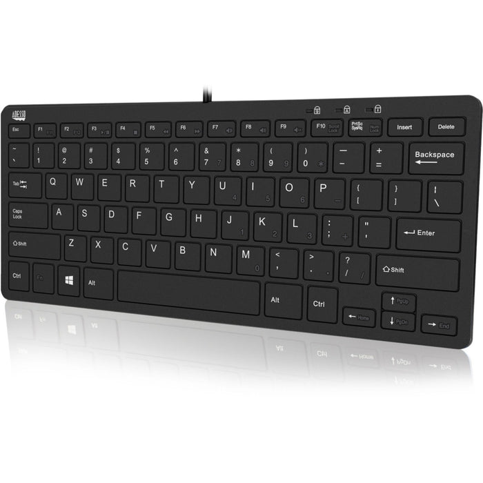 Adesso Mini Keyboard with USB Hubs - ADEAKB510HB