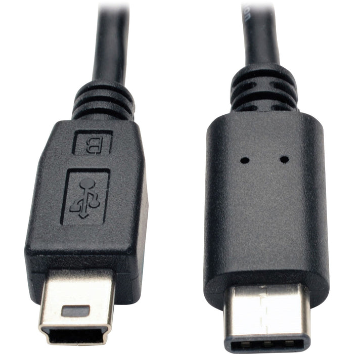 Tripp Lite USB 2.0 Hi-Speed Cable 5-Pin Mini-B to USB Type-C USB-C M/M 6ft - TRPU040006MINI