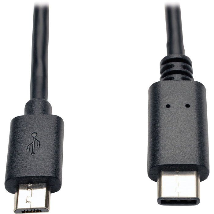 Tripp Lite 6ft USB 2.0 Hi-Speed Cable Micro-B Male to USB Type-C USB-C Male - TRPU040006MICRO