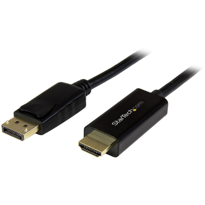 StarTech.com 3ft (1m) DisplayPort to HDMI Cable, 4K 30Hz Video, DP 1.2 to HDMI Adapter Cable Converter for HDMI Monitor/Display, Passive - STCDP2HDMM1MB