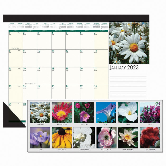House of Doolittle EarthScapes Flowers 18-1/2" Desk Pad - HOD1596