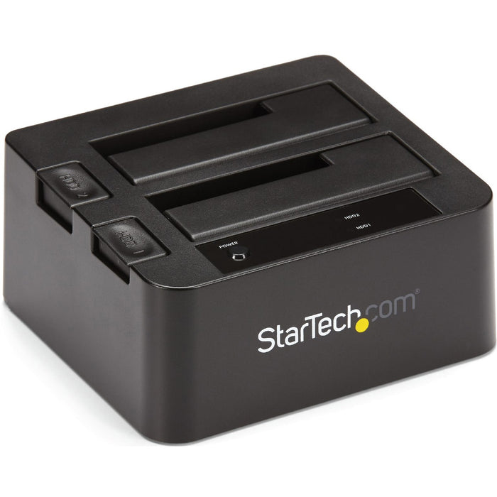StarTech.com Dual-Bay USB 3.1 to SATA Hard Drive Docking Station, 2.5/3.5" SATA I/II/III, SSD/HDD Dock, USB Hard Drive Bay, Top-Loading - STCSDOCK2U313
