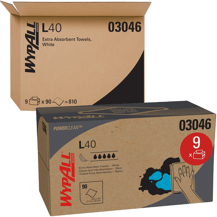 Wypall Power Clean L40 Extra Absorbent Towels - KCC03046 Kimberly-Clark Corporation