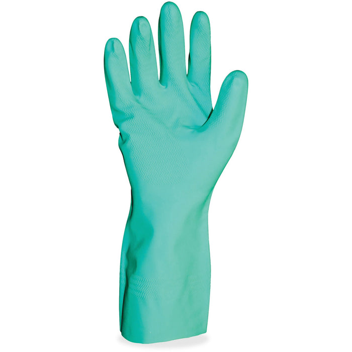 ProGuard Flock Lined Green Nitrile Gloves - PGD8217M