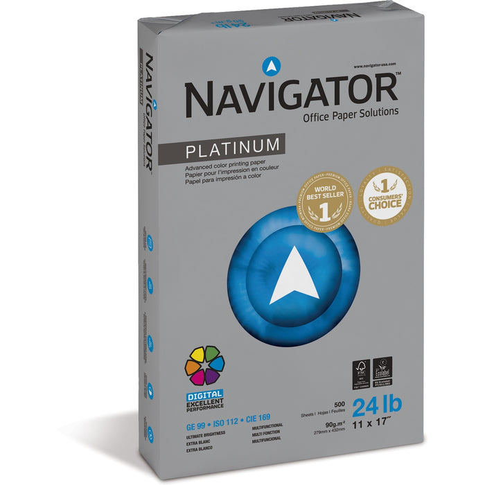 Navigator Platinum Superior Productivity Multipurpose Paper - Silky Touch - Bright White - SNANPL1724