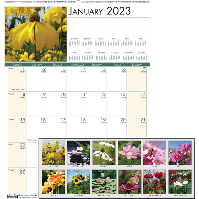 House of Doolittle EarthScapes Flowers Photo Wall Calendar - HOD327