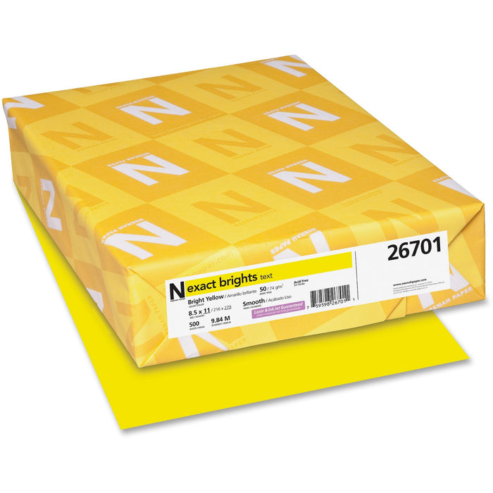Exact Brights&reg; Smooth Colored Paper - Yellow - WAU26701