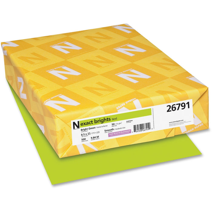 Exact Brights&reg; Smooth Colored Paper - Green - WAU26791