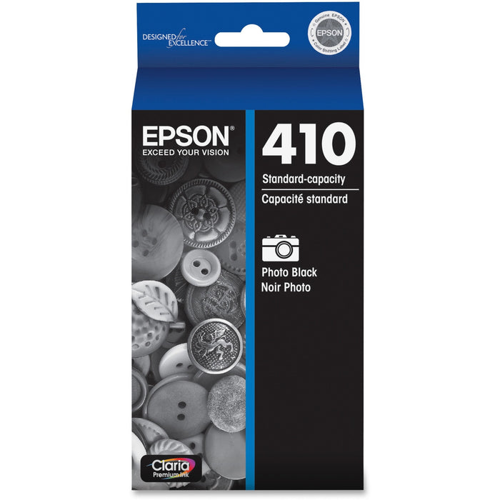 Epson DURABrite Ultra 410 Original Standard Yield Inkjet Ink Cartridge - Photo Black - 1 Each - EPST410120S