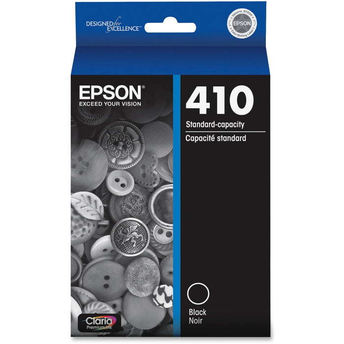 Epson Claria 410 Original Inkjet Ink Cartridge - Black - 1 Each - EPST410020S