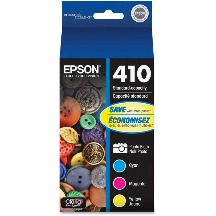 Epson DURABrite Ultra 410 Original Standard Yield Inkjet Ink Cartridge - Photo Black, Cyan, Magenta, Yellow Pack - EPST410520S