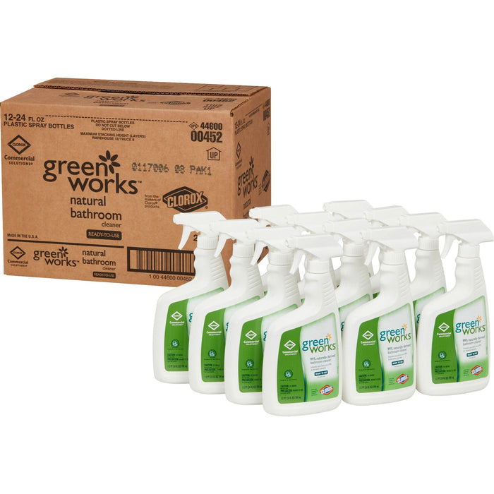 Clorox Commercial Solutions Green Works Bathroom Cleaner - CLO00452CT