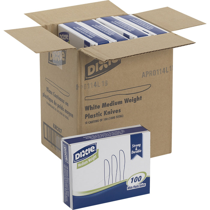 Dixie Medium-weight Disposable Knives Grab-N-Go by GP Pro - DXEKM207CT