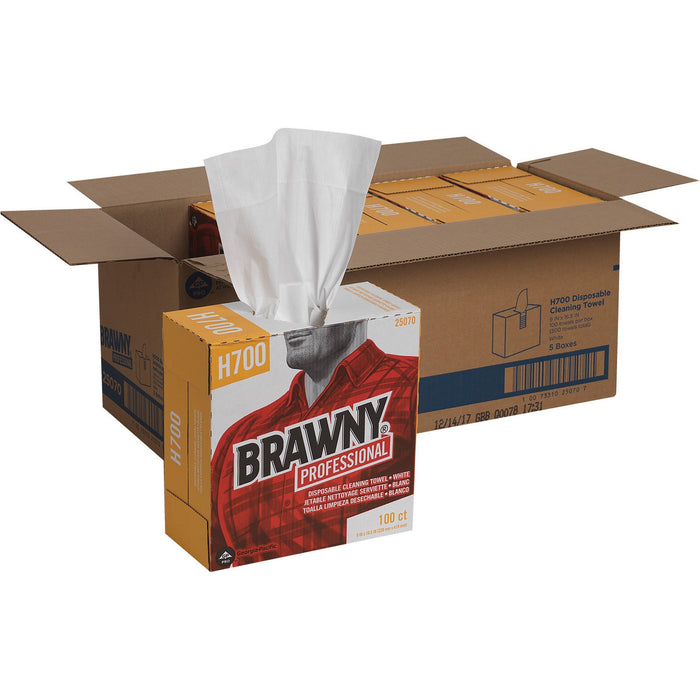 Brawny&reg; Professional H700 Disposable Cleaning Towels - GPC25070CT