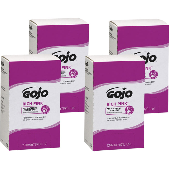 Gojo&reg; Rich Pink Antibacterial Lotion Soap Refill - GOJ722004CT