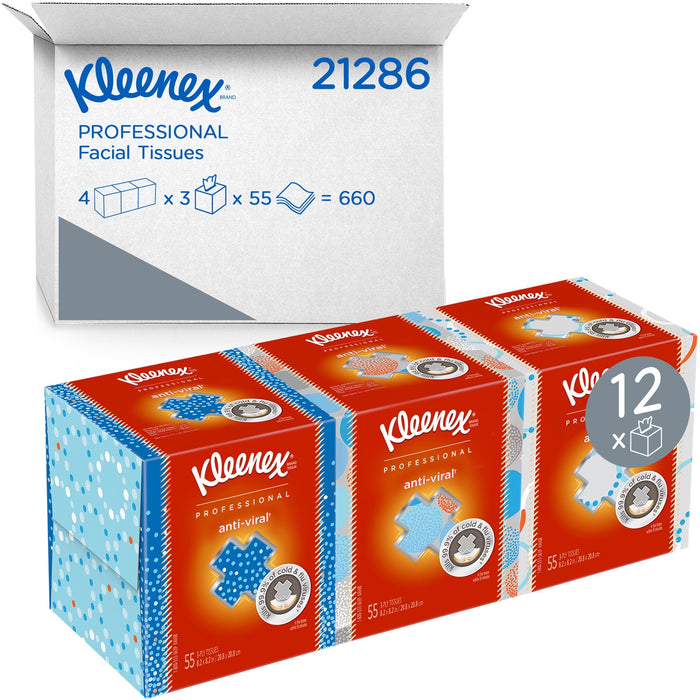Kleenex Anti-viral Facial Tissue - KCC21286CT