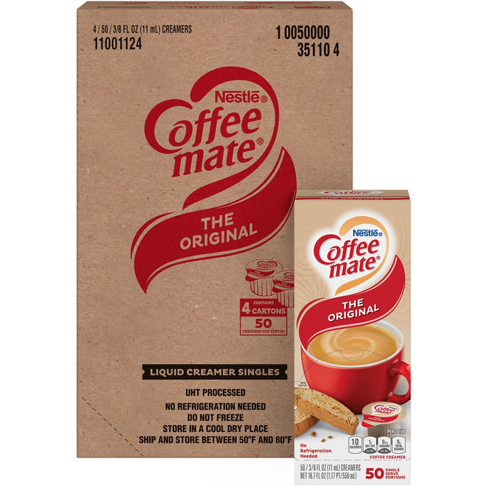 Coffee mate Original Liquid Coffee Creamer Singles - Gluten-free - NES35110CT