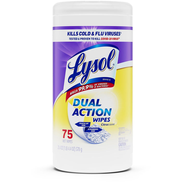 Lysol Dual Action Wipes - RAC81700CT