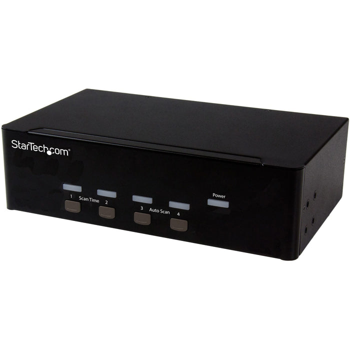 StarTech.com 4-port KVM Switch with Dual VGA and 2-port USB Hub - USB 2.0 - STCSV431DVGAU2A