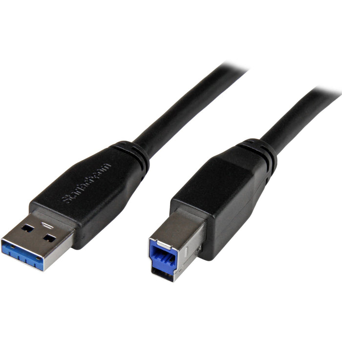 StarTech.com 10m 30 ft Active USB 3.0 USB-A to USB-B Cable - M/M - USB A to B Cable - USB 3.1 Gen 1 (5 Gbps) - STCUSB3SAB10M