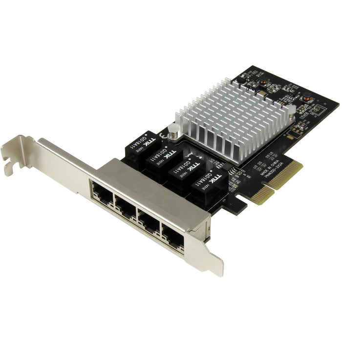 StarTech.com 4-Port Gigabit Ethernet Network Card - PCI Express, Intel I350 NIC - Quad Port PCIe Network Adapter Card w/ Intel Chip - STCST4000SPEXI