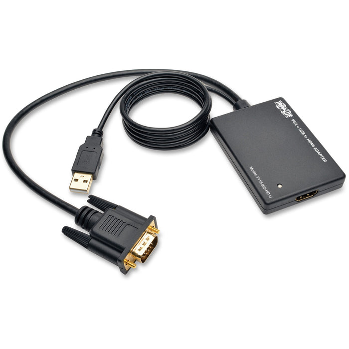 Tripp Lite VGA to HDMI Component Adapter Converter with USB Audio Power VGA to HDMI 1080p - TRPP116003HDU