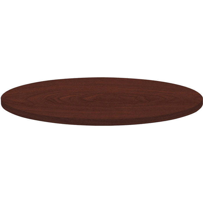 Lorell Round Invent Tabletop - Mahogany - LLR62574