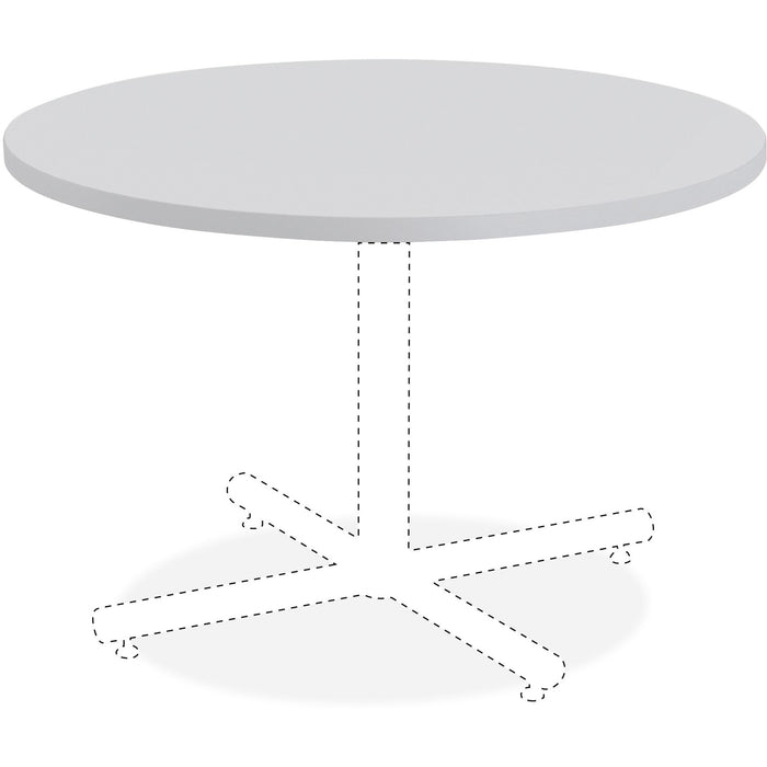 Lorell Round Invent Tabletop - Light Gray - LLR62575