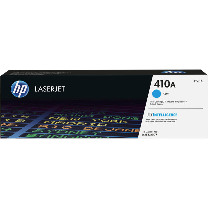 HP 410A Original Laser Toner Cartridge - Single Pack - Cyan - 1 Each - HEWCF411A