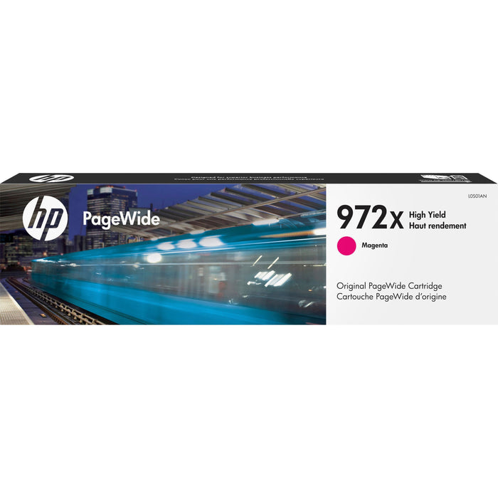 HP 972X (L0S01AN) Original High Yield Page Wide Ink Cartridge - Single Pack - Magenta - 1 Each - HEWL0S01AN