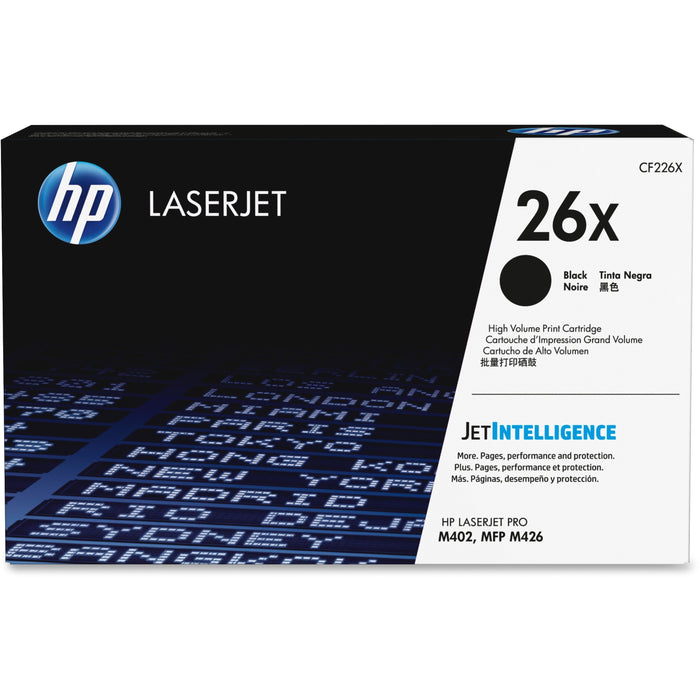 HP 26X Original High Yield Laser Toner Cartridge - Black Pack - HEWCF226X