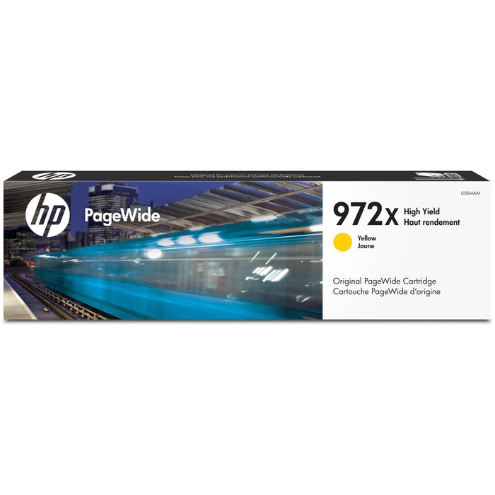 HP 972X (L0S04AN) Original High Yield Page Wide Ink Cartridge - Single Pack - Yellow - 1 Each - HEWL0S04AN