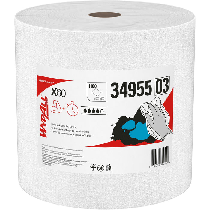 Wypall General Clean X60 Multi-Task Cleaning Cloth Jumbo Roll - KCC34955