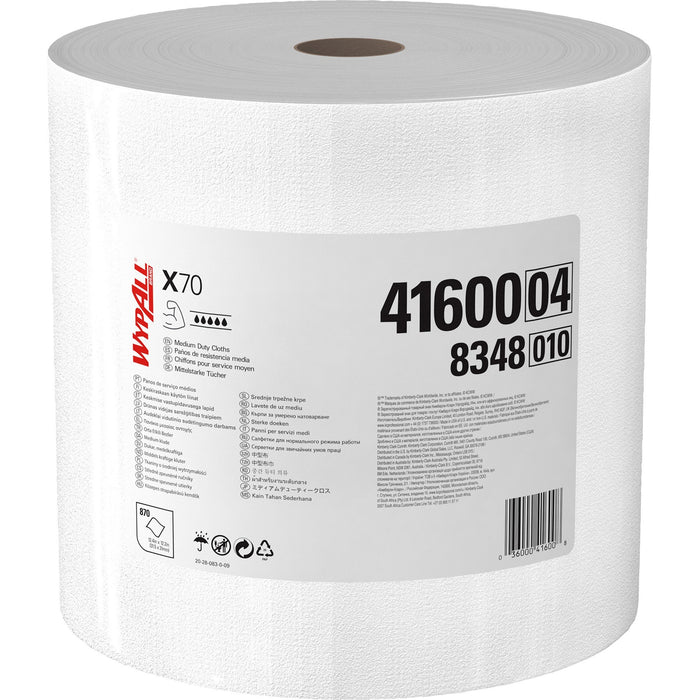 Wypall Power Clean X70 Medium Duty Cloths Jumbo Roll - KCC41600