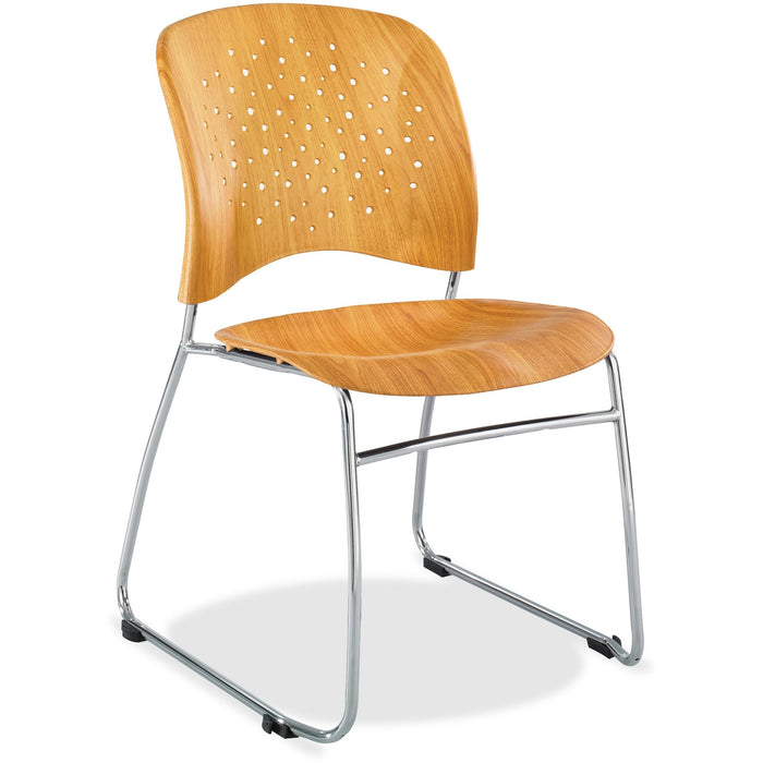 Safco Reve Plastic Wood Back Guest Chair - SAF6810NA