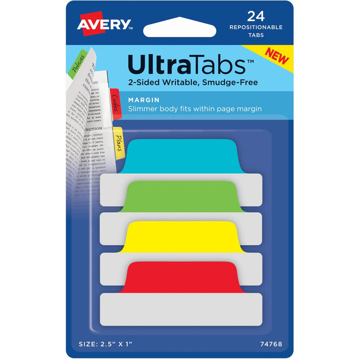 Avery&reg; 2-sided Writable Margin Ultra Tabs - AVE74768