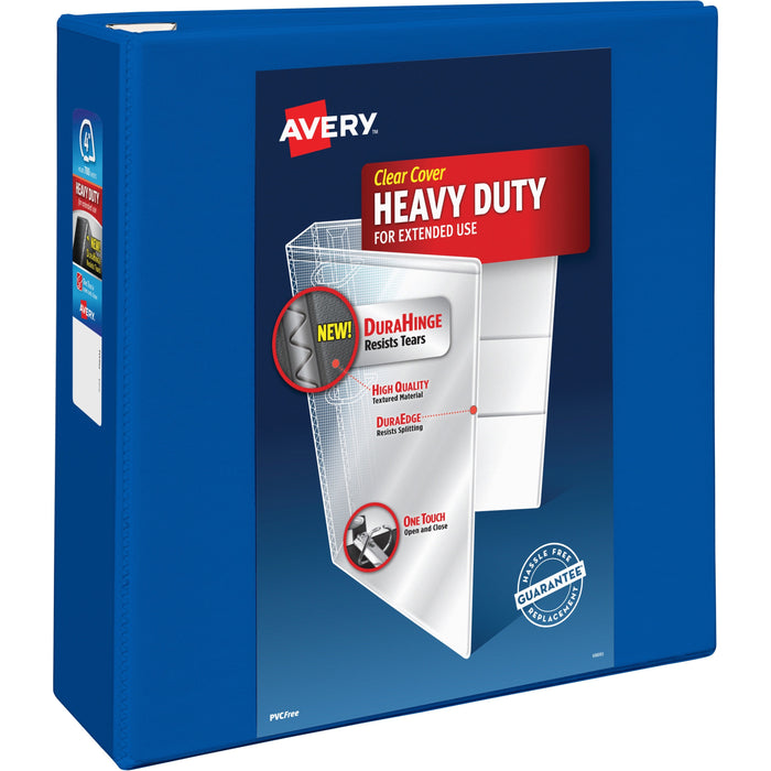 Avery&reg; Heavy-Duty View Pacific Blue 4" Binder (79814) - AVE79814